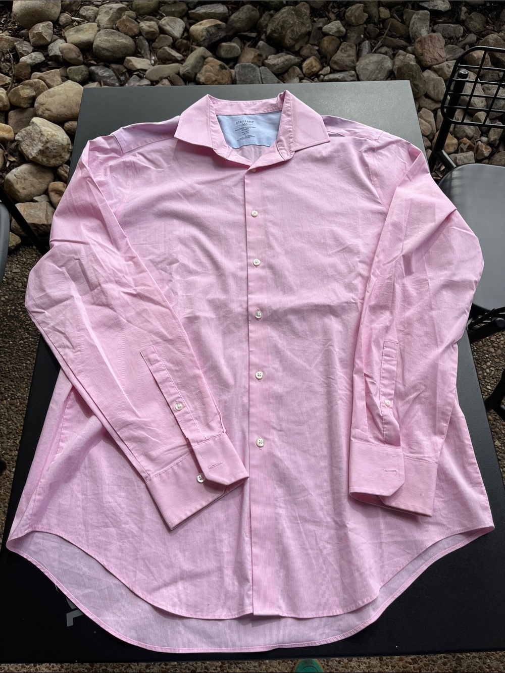 Stafford Light Pink Men's Dress Shirt - Button Front